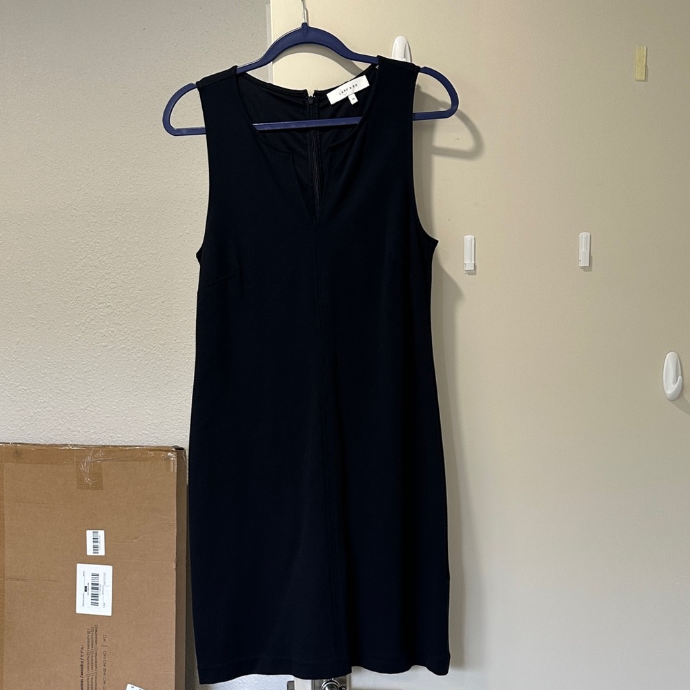 Navy blue a line Sleeveless Dress
